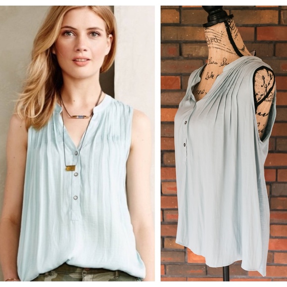 Anthropologie Tops - 🍒Anthro Dolan Light Blue Lightweight Tunic Top